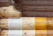 Покраска деревянного дома или сруба